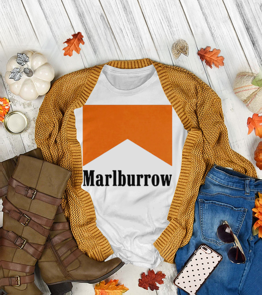 Marlburrow Marlboro Parody Orange Chevron T-Shirt