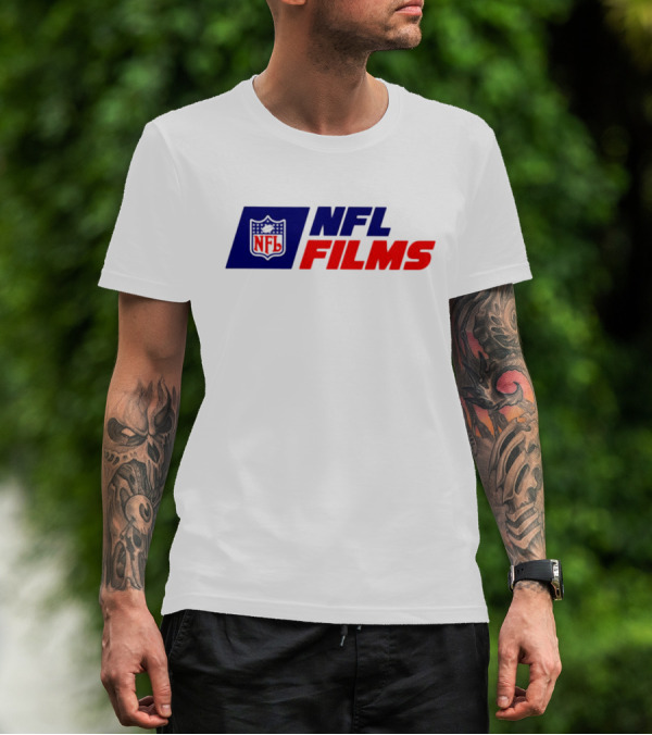 NFL Films Official Logo With Red And Blue Shield T-Shirt