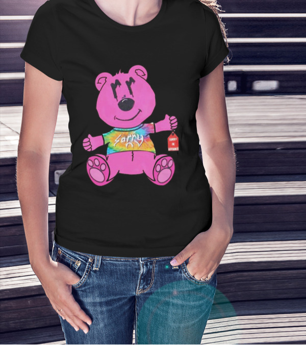 Sorry Pink Bear Sorry In Advance Tie-Dye T-Shirt