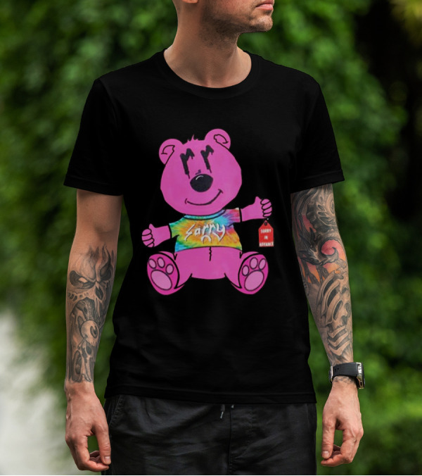 Sorry Pink Bear Sorry In Advance Tie-Dye T-Shirt