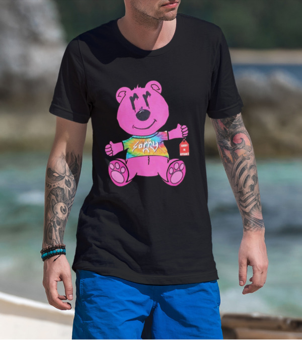 Sorry Pink Bear Sorry In Advance Tie-Dye T-Shirt