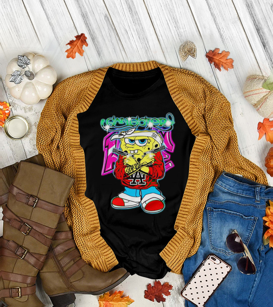 Gangster SpongeBob LA Crossed Arms T-Shirt
