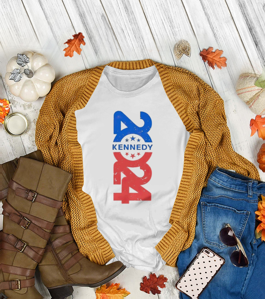 Kennedy 2024 Vertical Red Blue Stars T-Shirt