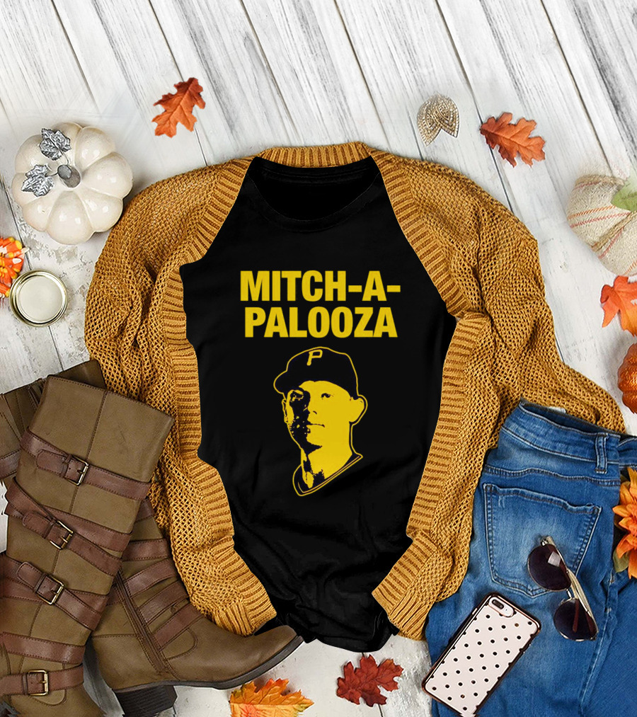 Pittsburgh Pirates Mitch-a-Palooza Bold Yellow Baseball Player T-Shirt