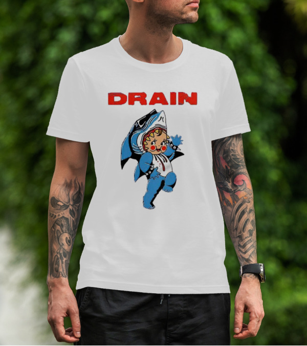 Drain Kewpie Shark Costume Charm T-Shirt