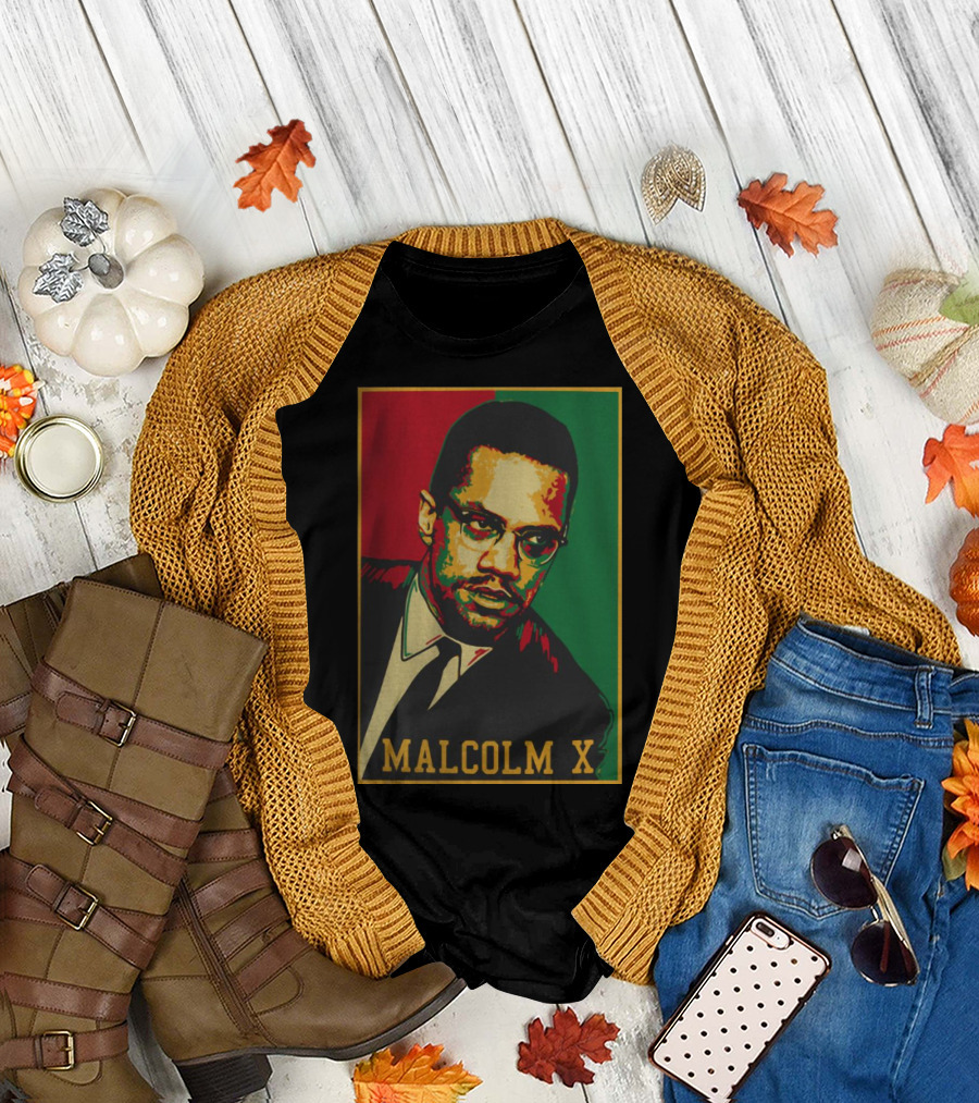 Malcolm X Red Green Black T-Shirt