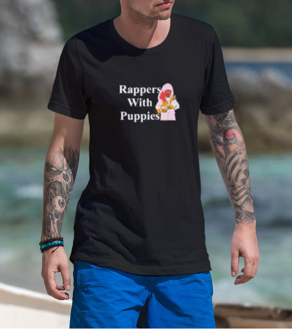 Rappers With Puppies Hoodie And Dog T-Shirt