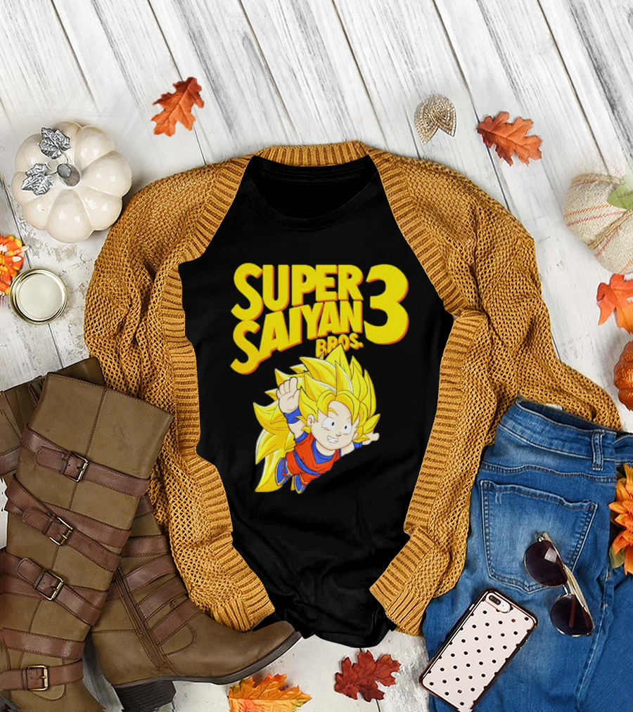 Super Saiyan 3 Bros Vintage Gaming Fusion T-Shirt