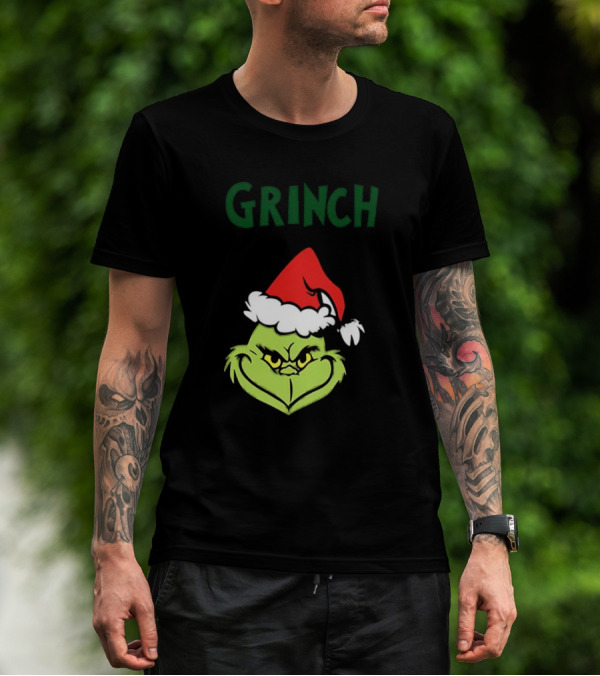 The Grinch Santa Hat Christmas T-Shirt
