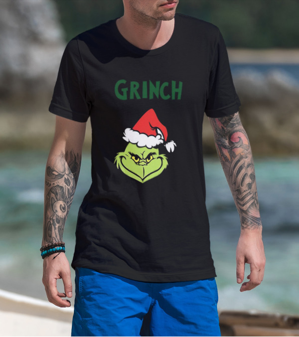 The Grinch Santa Hat Christmas T-Shirt