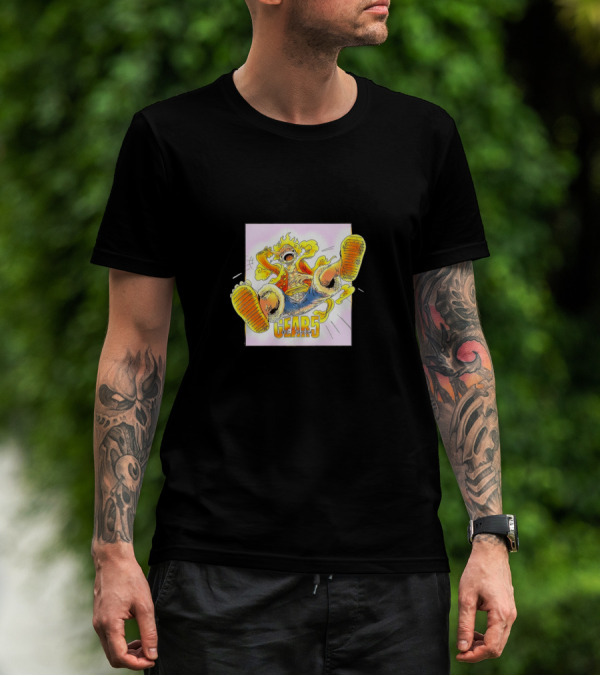 Monkey D. Luffy Gear 5 Jumping Action Anime T-Shirt