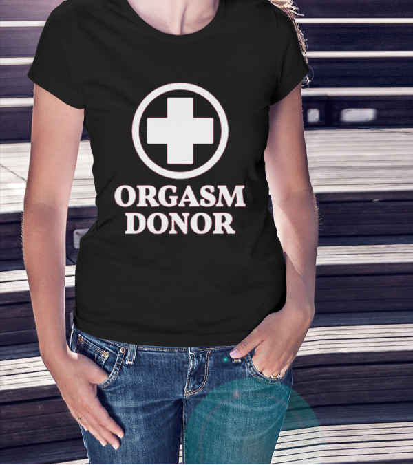 Danny Duncan Red Orgasm Donor Cross T-Shirt