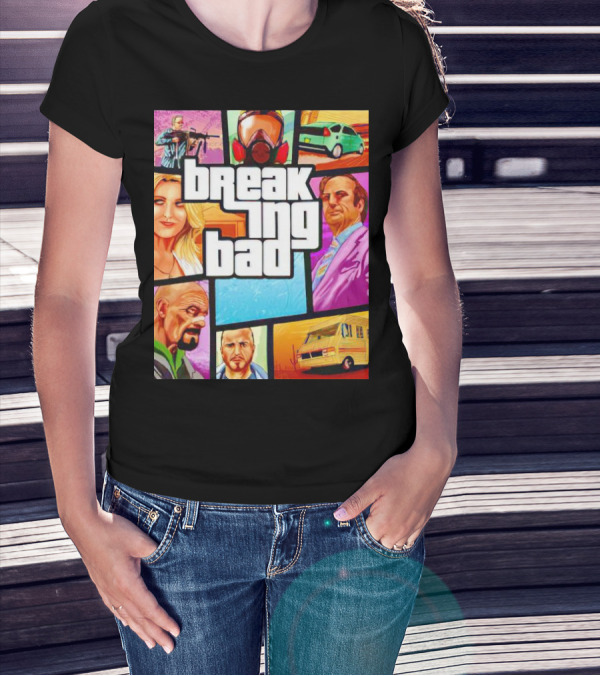 Breaking Bad Meets GTA Art Crossover T-Shirt