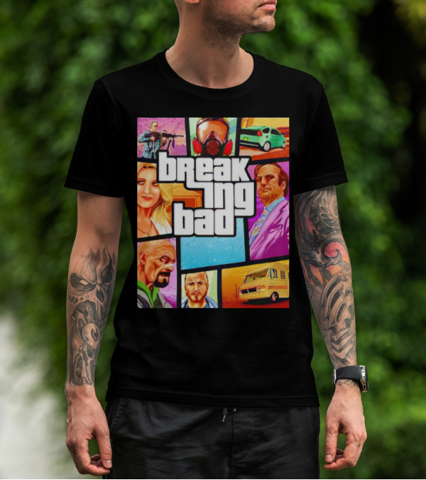 Breaking Bad Meets GTA Art Crossover T-Shirt