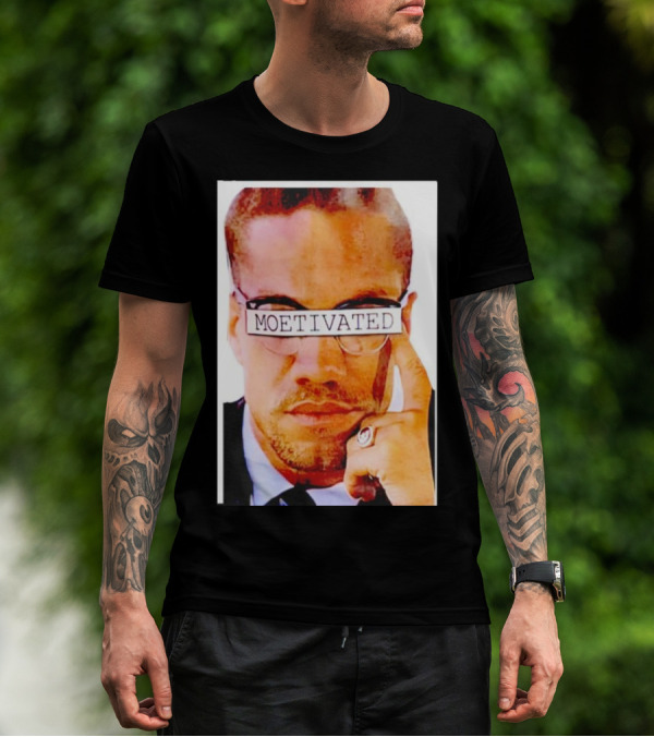 Malcolm X Moetivated Glasses Motif T-Shirt