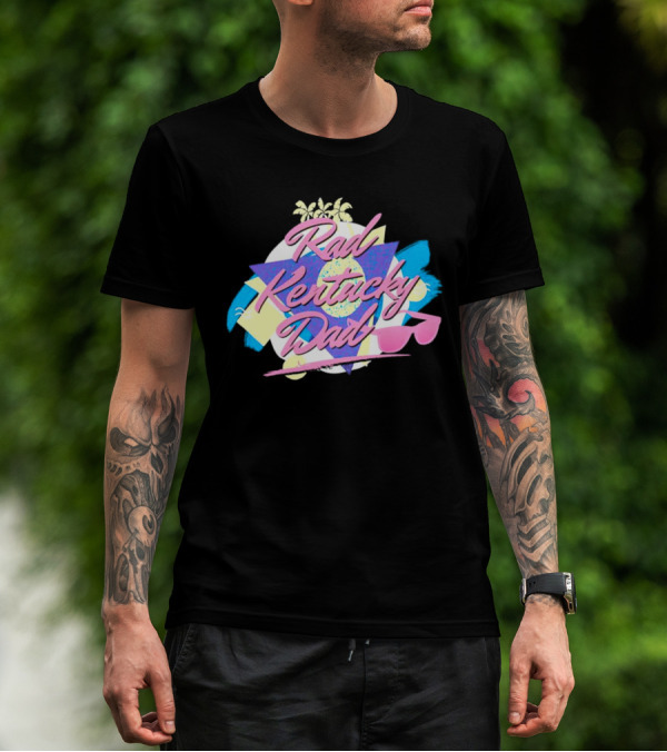 Rad Kentucky Dad 90’s Retro Palm Trees And Sunglasses Vibe T-Shirt