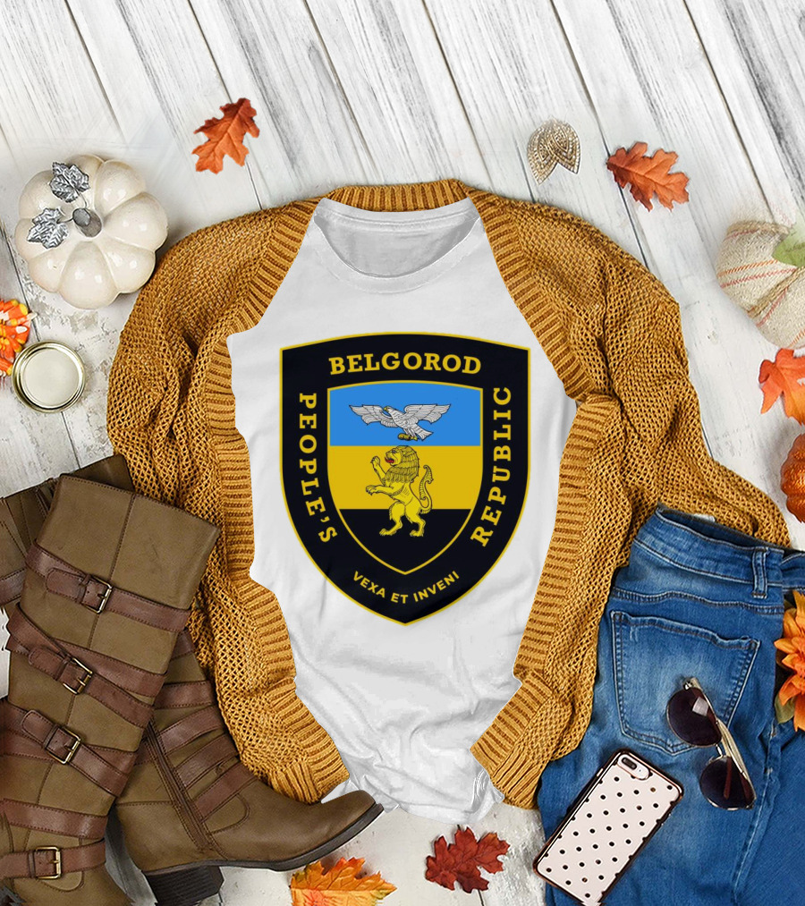 Belgorod People's Republic Emblem Vexa Et Inveni Shield Lion and Eagle Crest T-Shirt