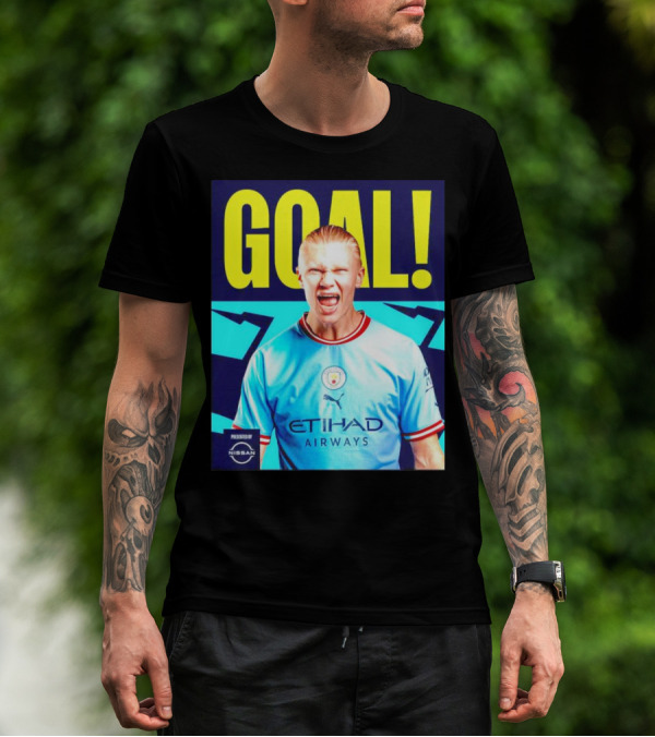 GOAL Erling Haaland Manchester City Etihad Airways Presented By Nissan T-Shirt