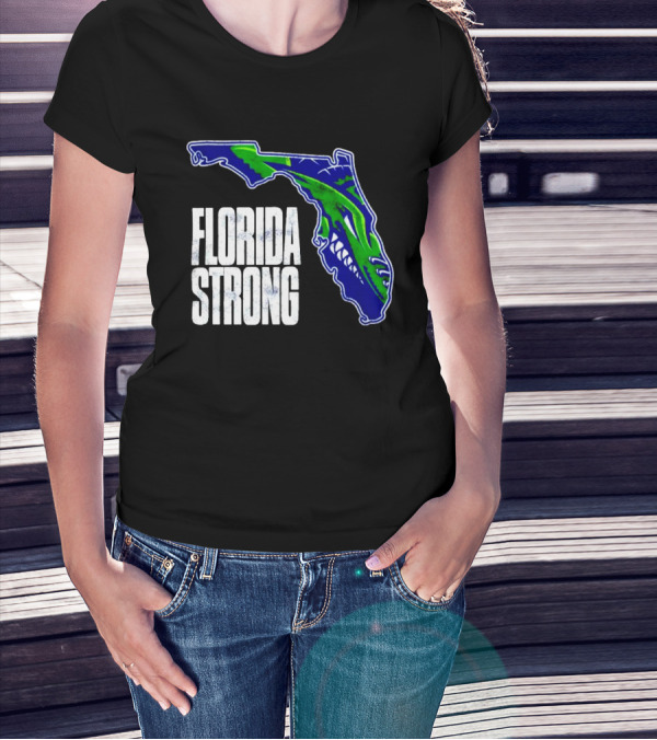 Florida Everblades Florida Strong Map T-Shirt