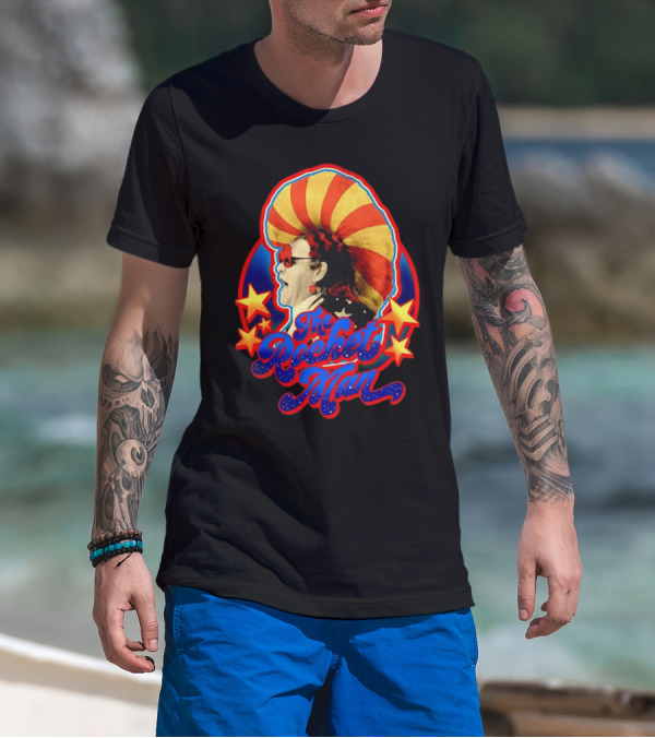 The Rocket Man Retro Stars And Stripes Iconic Sunglasses T-Shirt