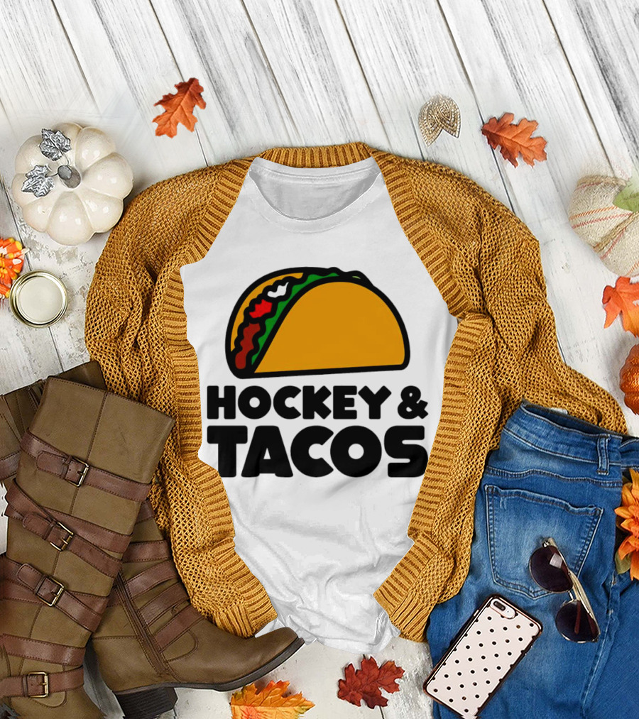 Hockey and Tacos Bold Fun Combo T-Shirt