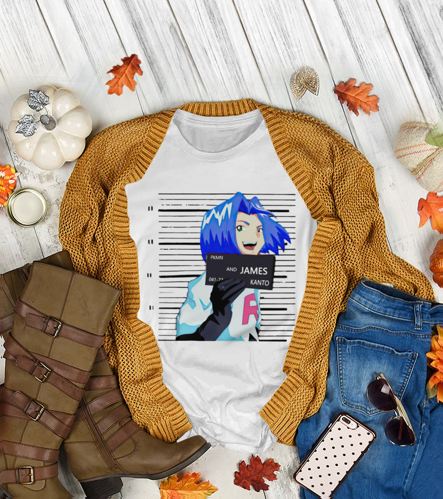 Team Rocket James Mugshot Pokemon Character Image T-Shirt