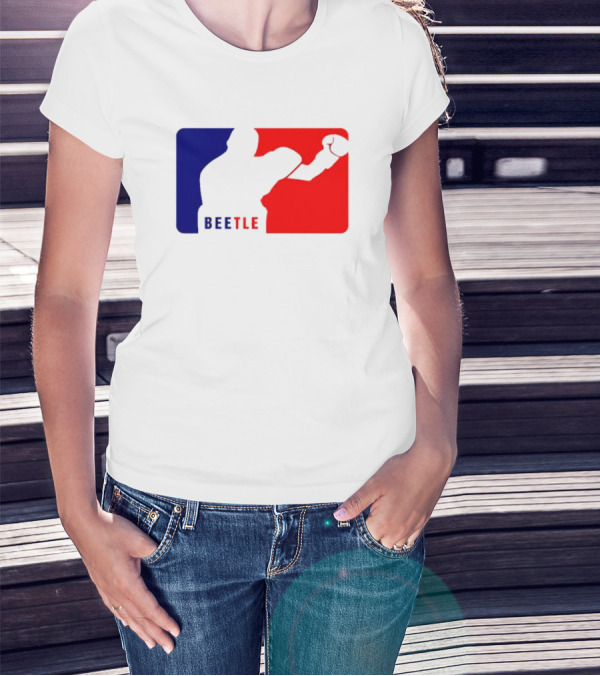 Beetle Boxing Silhouette In Red And Blue NBA T-Shirt