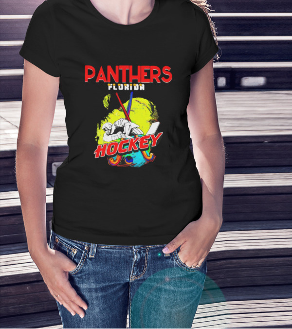 Panthers Florida Hockey Bold Colorful T-Shirt