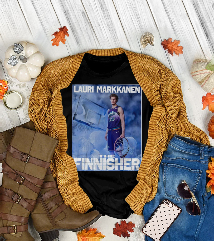 Lauri Markkanen The Finisher Basketball Ice Blue T-Shirt