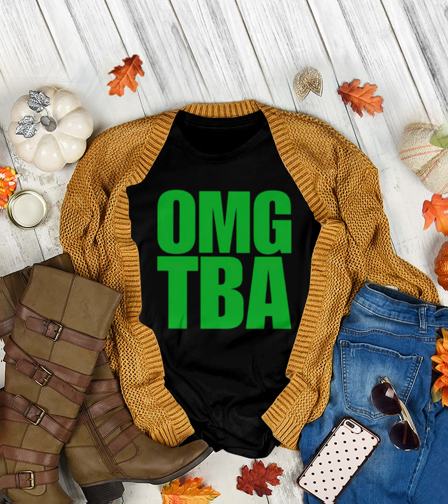 OMG TBA Bold Green Text T-Shirt