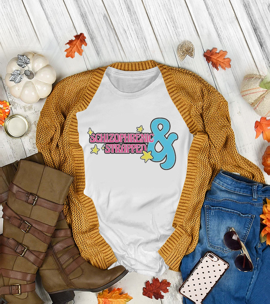 Schizophrenic and Strapped Retro Starry T-Shirt