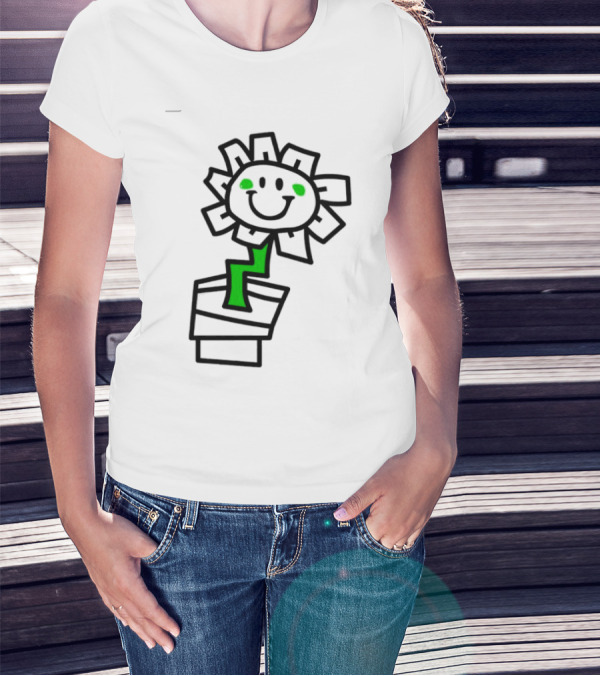 Green Day Kerplunk Smiling Flower With Black And Green T-Shirt