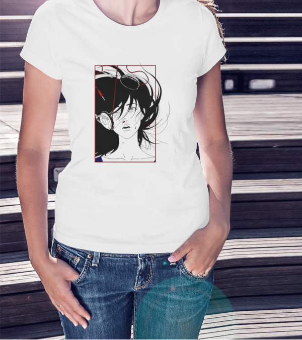 Mass Of Fermenting Dregs Headphones Red Lines Anime T-Shirt