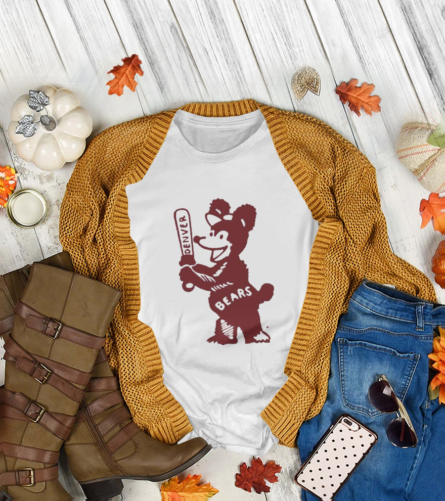 Denver Bears Vintage Colorado Rockies Baseball Mascot T-Shirt