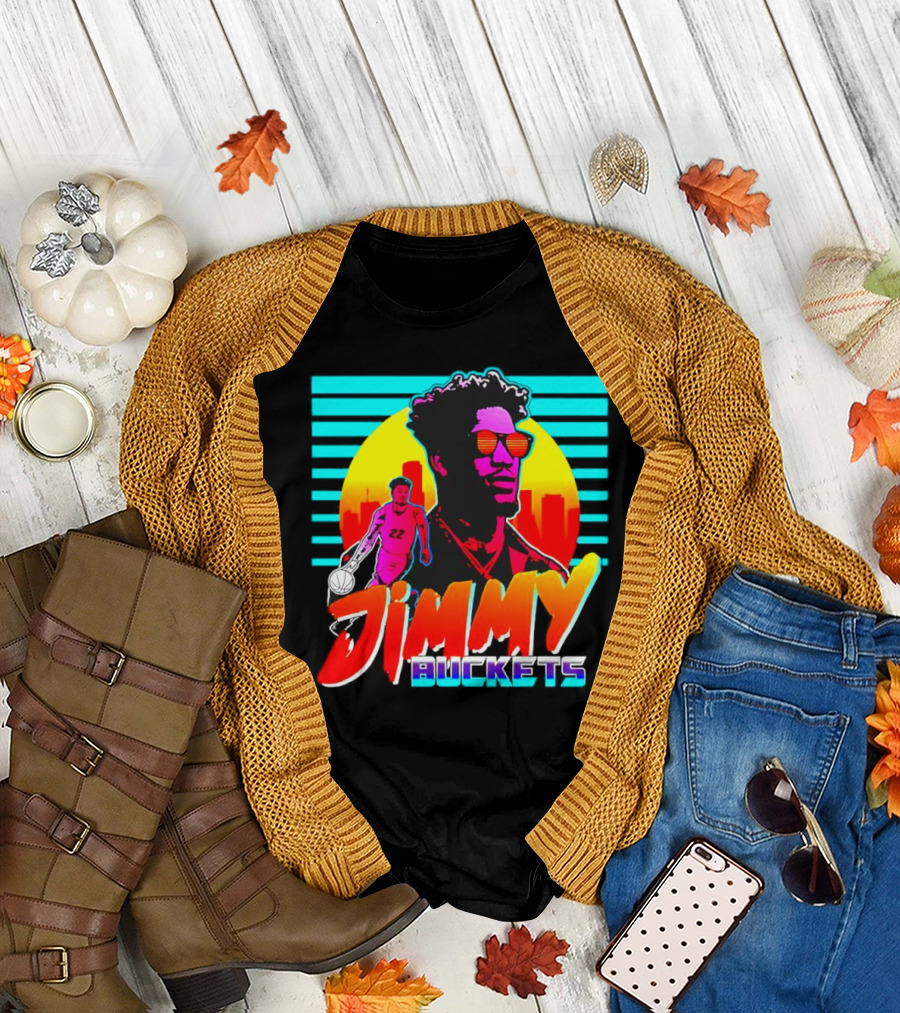 Jimmy Buckets Retro Neon Basketball Player T-Shirt
