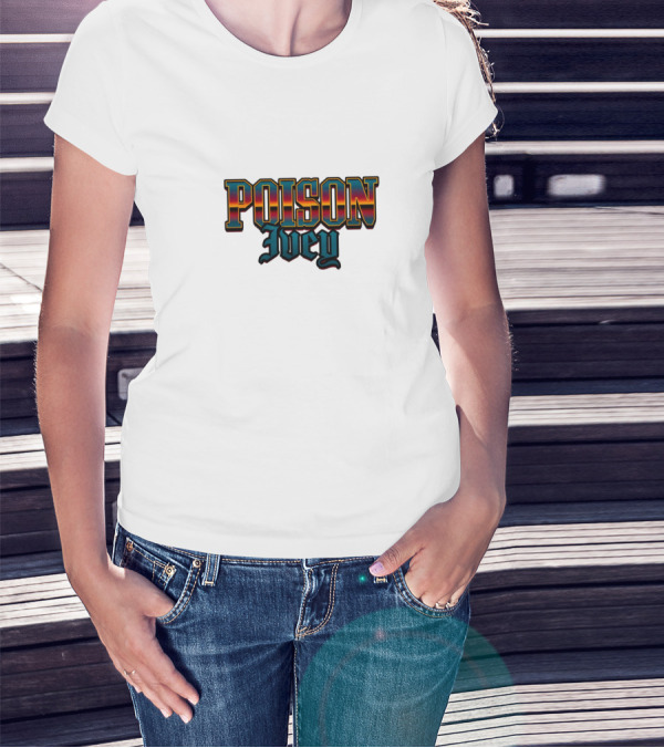 POISON Ivey Vintage Bold Typography T-Shirt