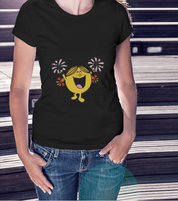Little Miss Cheerleader Enthusiastic Pom-Pom Dance T-Shirt
