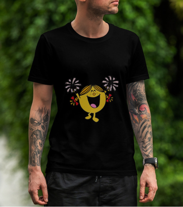 Little Miss Cheerleader Enthusiastic Pom-Pom Dance T-Shirt