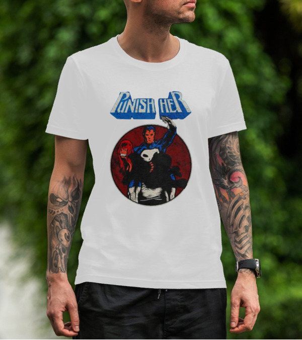Punish Her Marvel Comic Style Hero With Red-Haired Woman T-Shirt