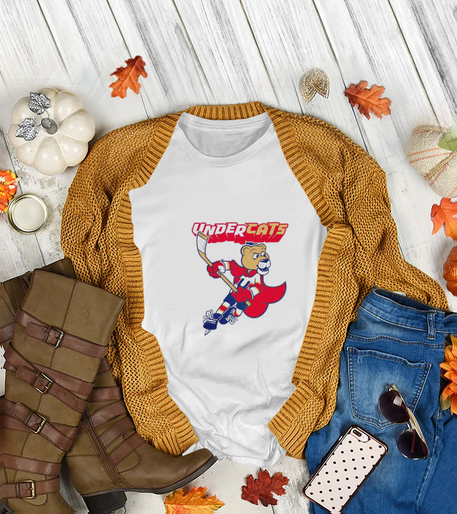 Undercats Florida Panthers Mascot Hockey Skating Bear T-Shirt