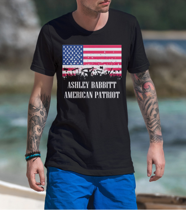 Ashley Babbitt American Patriot USA Flag Protesters T-Shirt