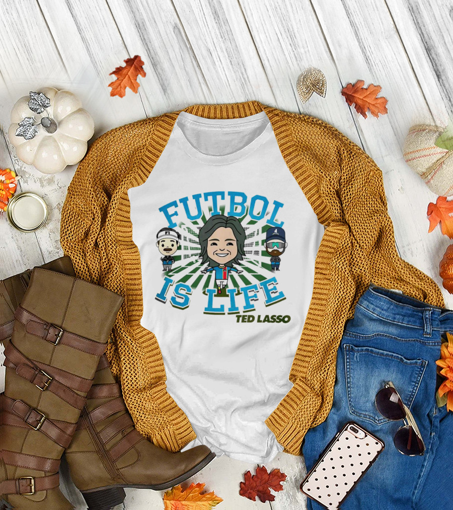 Futbol Is Life Ted Lasso Chibi Characters T-Shirt