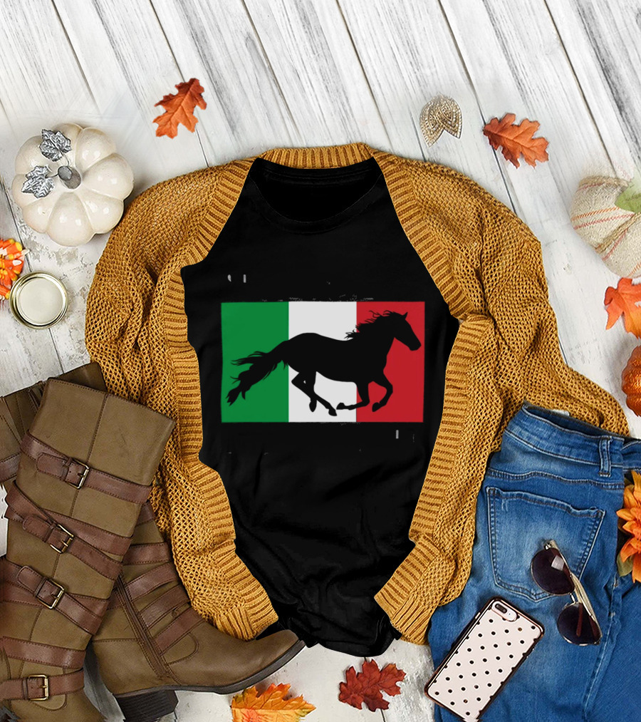 Save A Stallion Ride An Italian Italy Flag Stallion T-Shirt
