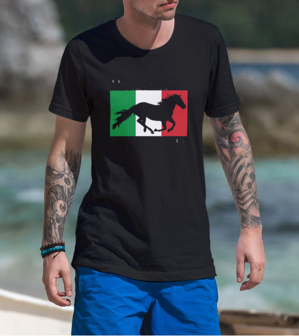 Save A Stallion Ride An Italian Italy Flag Stallion T-Shirt