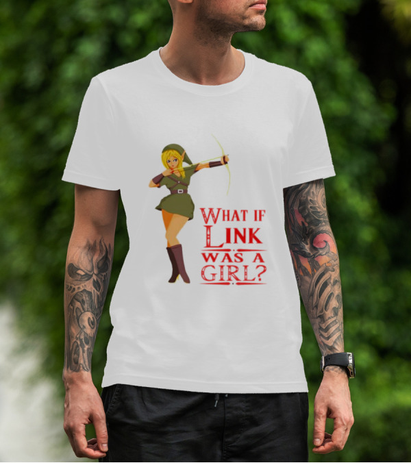 The Legend Of Zelda What If Link Was A Girl Bow And Arrow Pose T-Shirt