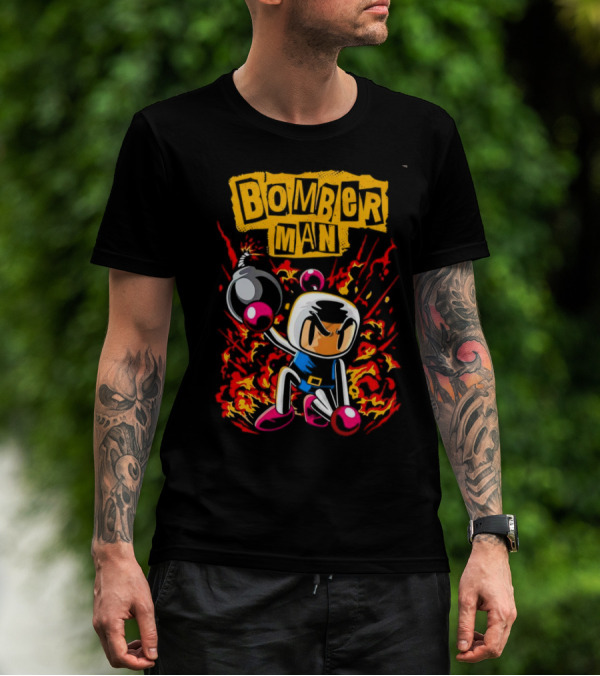 Bomberman Dynamic Action Explosion Iconic T-Shirt