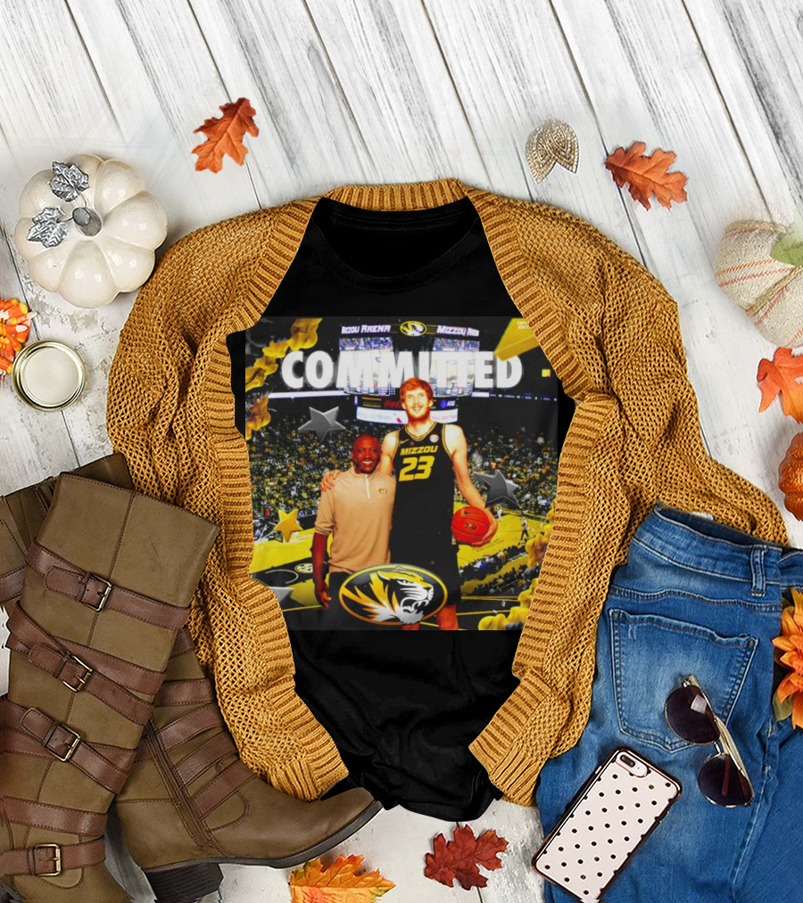 Connor Vanover Mizzou Arena Basketball Commitment with Tigers T-Shirt