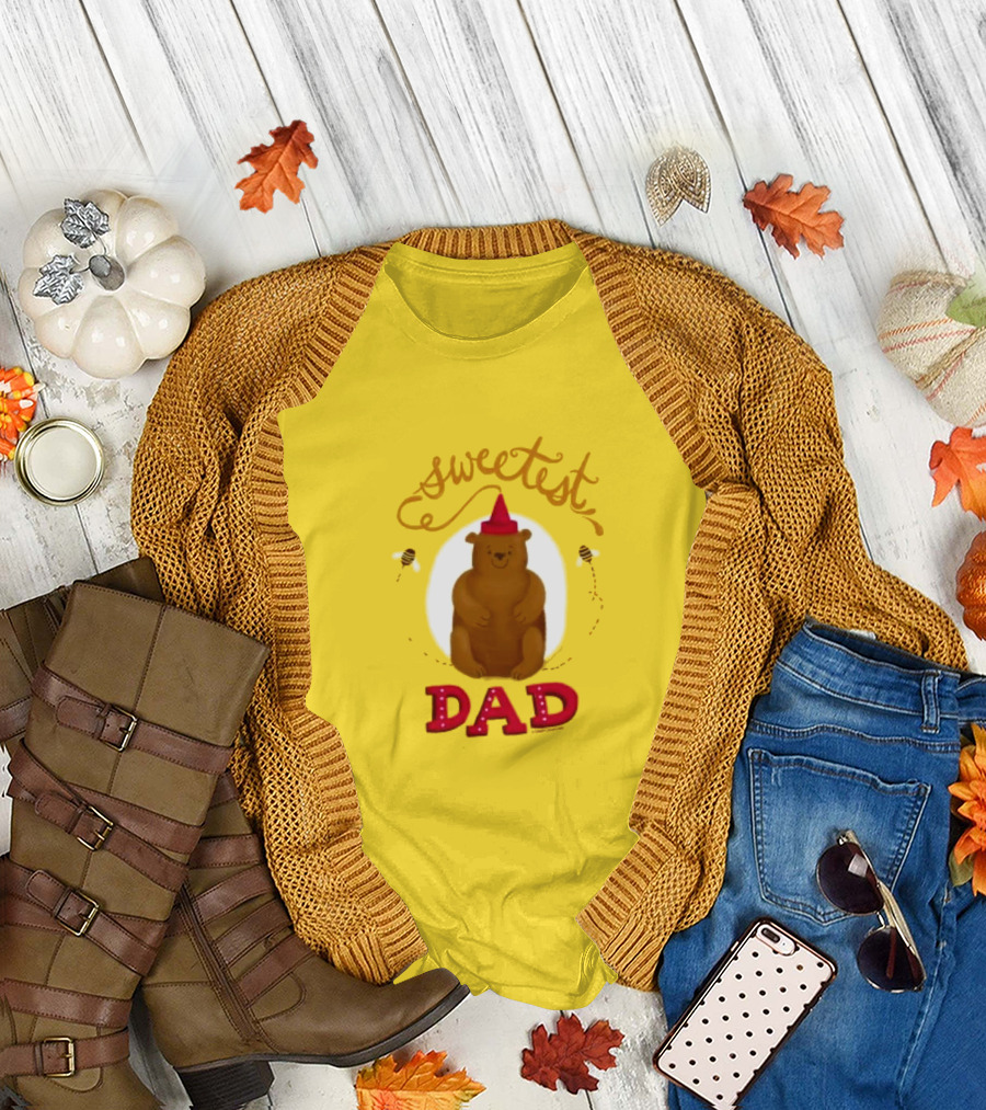 Sweetest Dad Bear Fathers Day T-Shirt