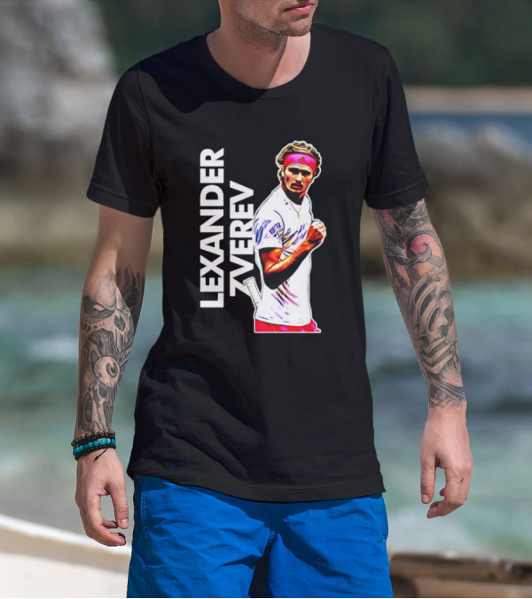 ALEXANDER ZVEREV TENNIS PLAYER VIBRANT ACTION IMAGE T-Shirt