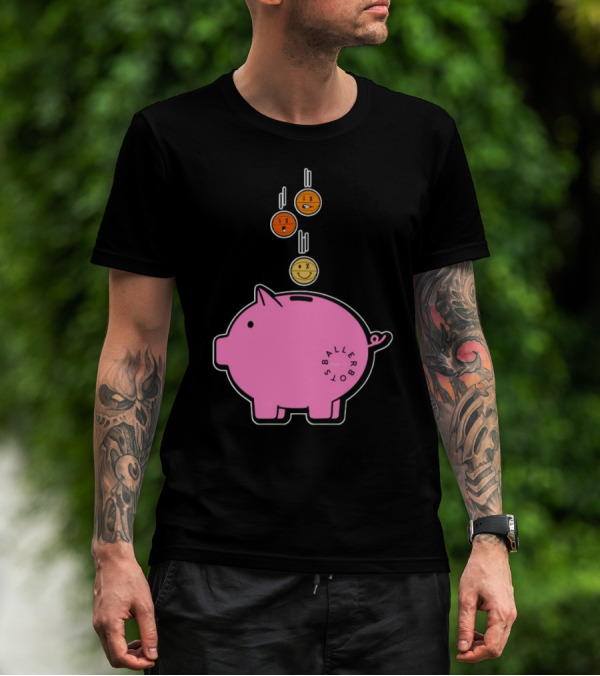 Ballers Bots Piggy Bank With Falling Emoji Coins T-Shirt